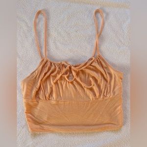 PacSun Orange super soft crop top with keyhole cutout